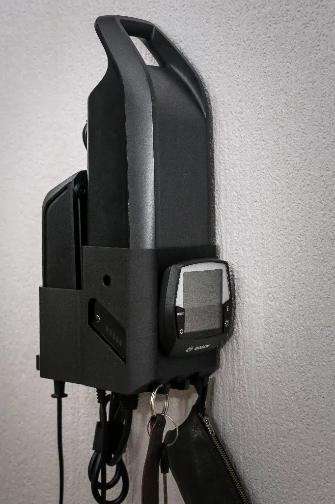 Dual-Wandhalterung für Bosch Ladegerät, Powerpack 400 & 500, Display & Schlüssel E-Bike Akku