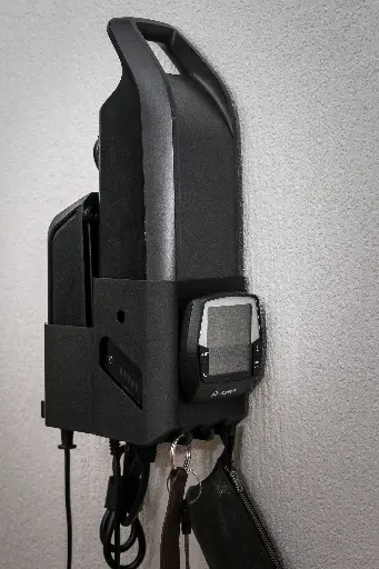 Dual-Wandhalterung für Bosch Ladegerät, Powerpack 400 & 500, Display & Schlüssel E-Bike Akku